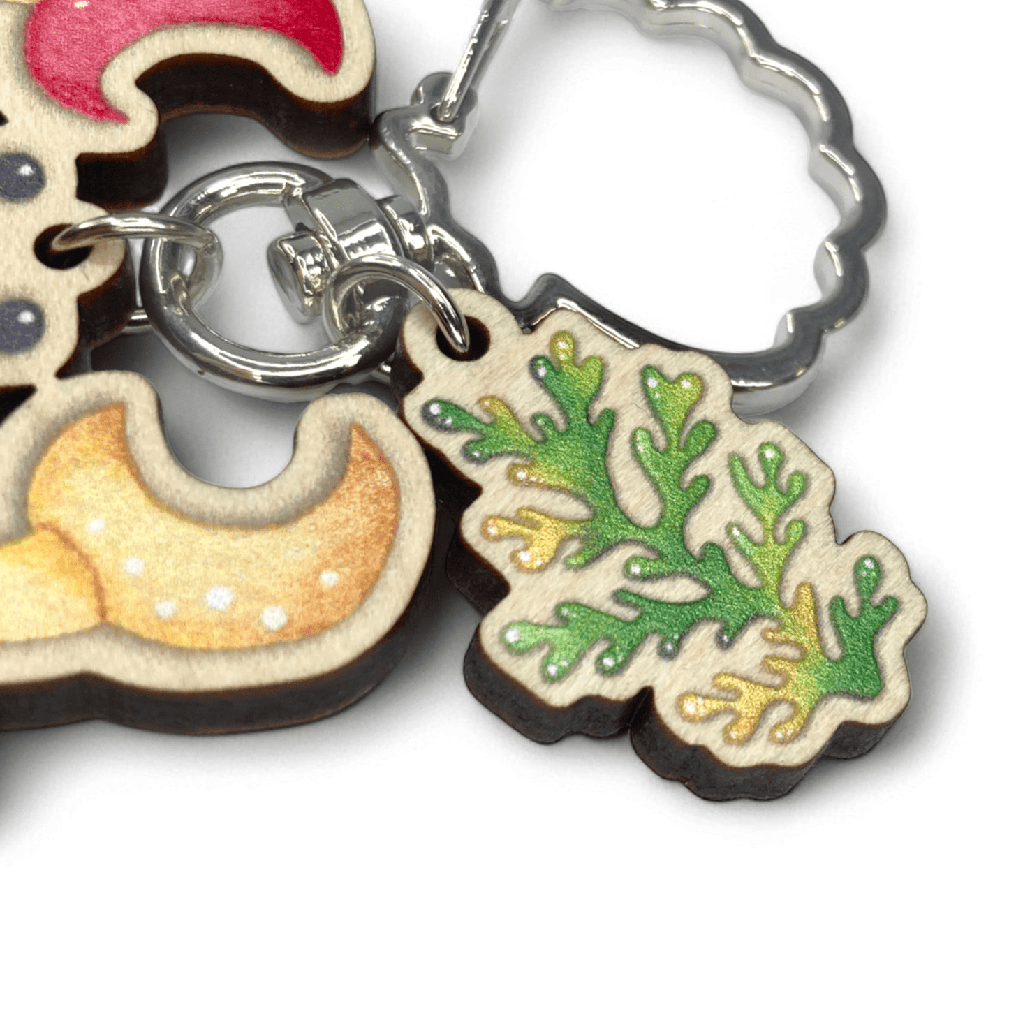 Crab Keyring - Wooden Seaside Key Chain