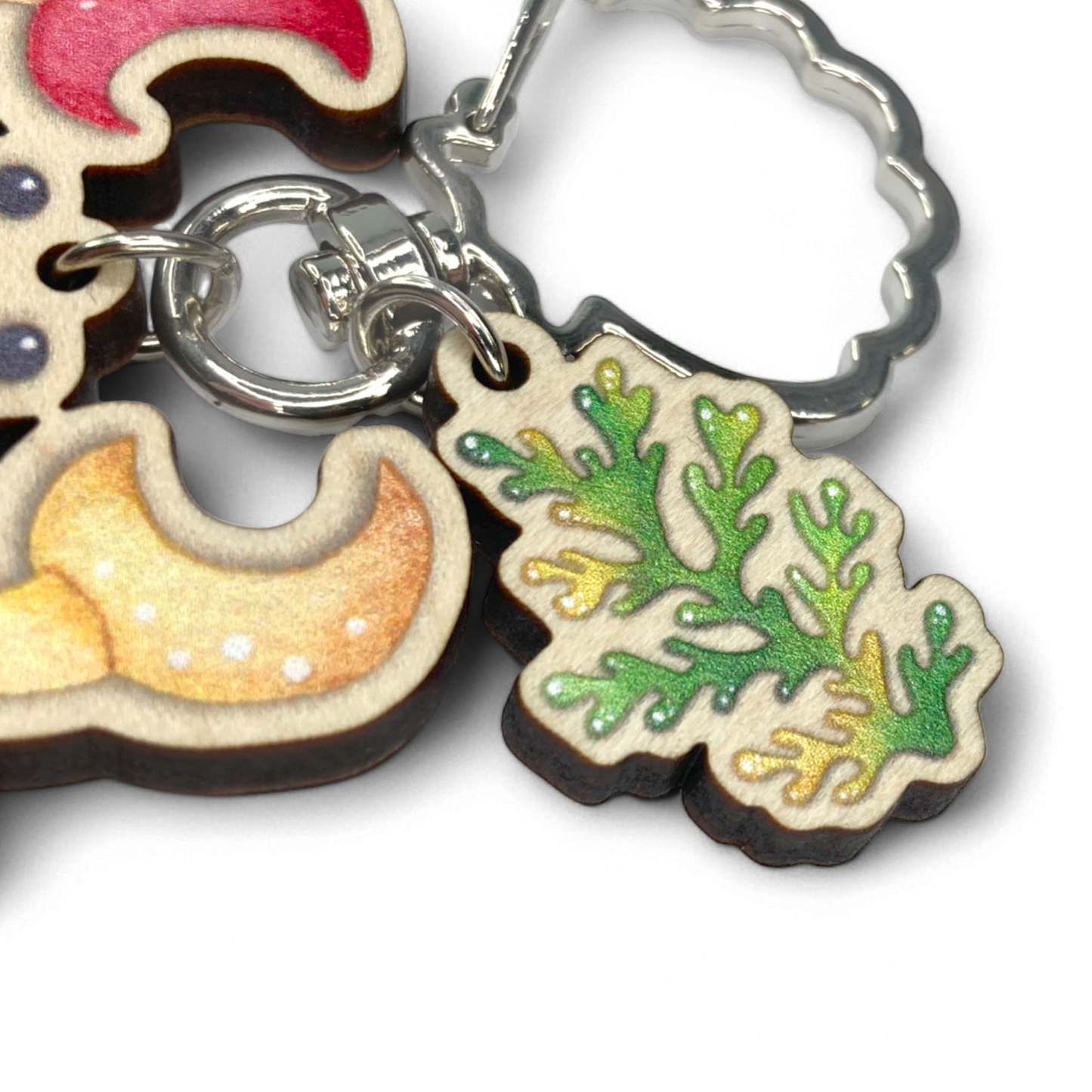 Crab Keyring - Wooden Seaside Key Chain