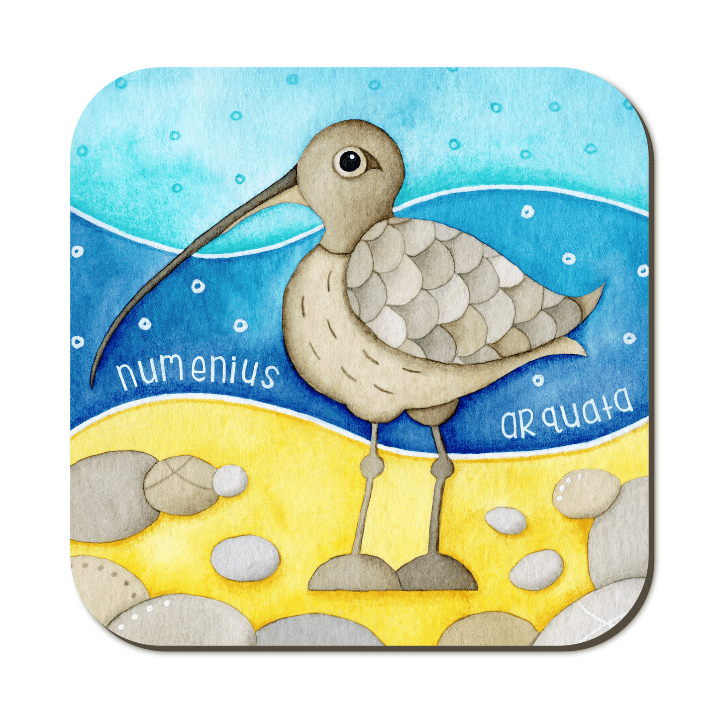 Curlew Coaster - Cute Seaside Animals - East Neuk Beach Crafts