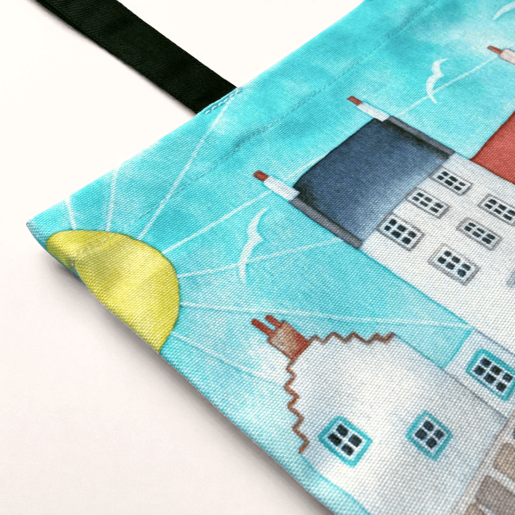 Fishing Harbour Shopping Bag - Crail Crab - Seaside Tote Bag