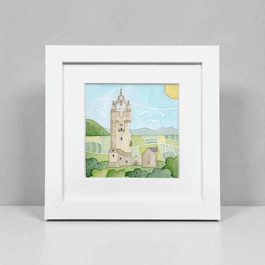 National Wallace Monument Framed Print - Stirling Watercolour