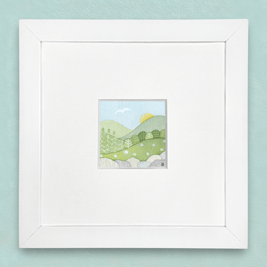Original Watercolour Painting - Scottish Highlands - Tiny Trees