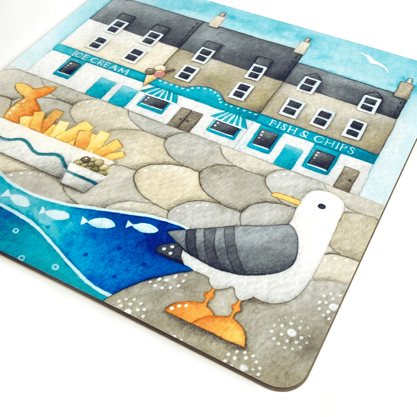 Seagull Placemat - Anstruther Chippy - Seaside Watercolours