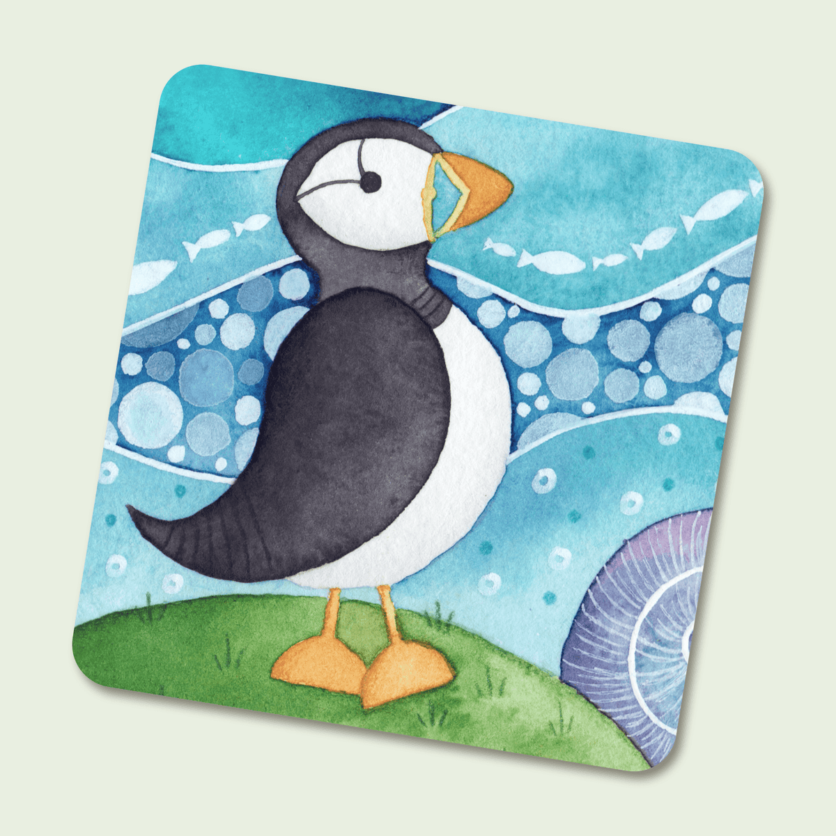 Puffin Fridge Magnet - Metal - Seaside Gifts