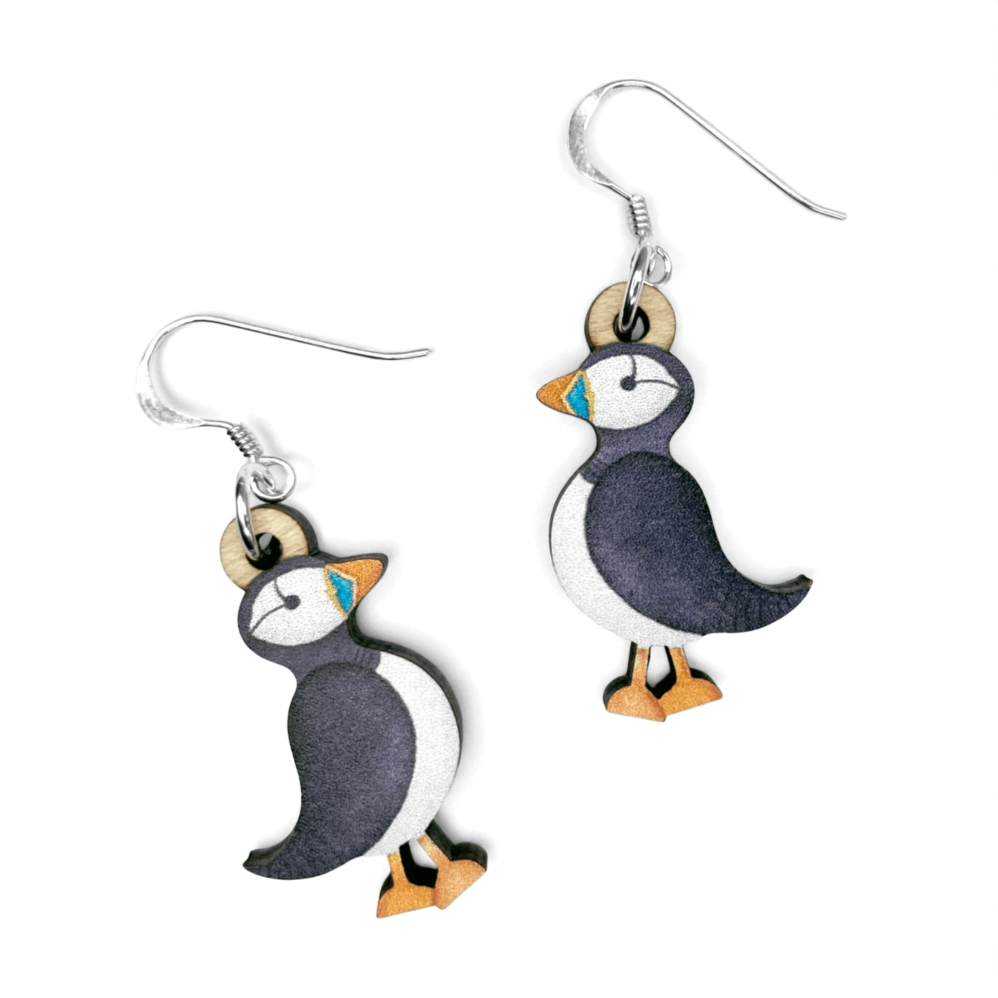 Puffin Necklace - Wooden Seaside Pendant - East Neuk Beach Crafts