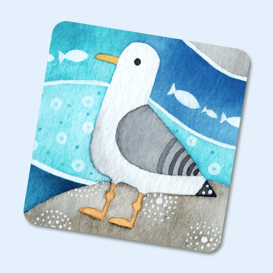 Seagull Fridge Magnet - Metal - Seaside Gifts