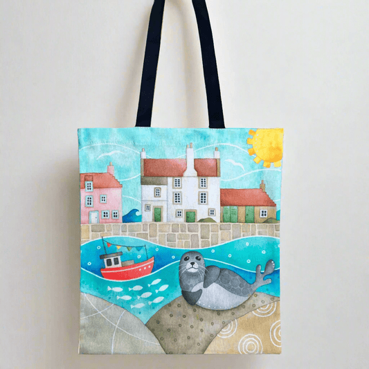 Seal Gift Bundle - Pittenweem Harbour - Tote, Mug, Keyring, Coaster, Fridge Magnet, Card - Save £5 - East Neuk Beach Crafts