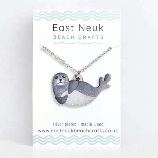 Seal Necklace - Wooden Seaside Pendant - East Neuk Beach Crafts