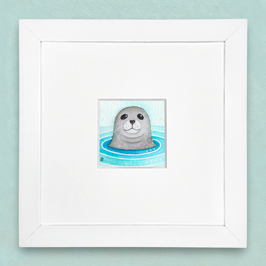 Original Watercolour Painting - Tiny Seal