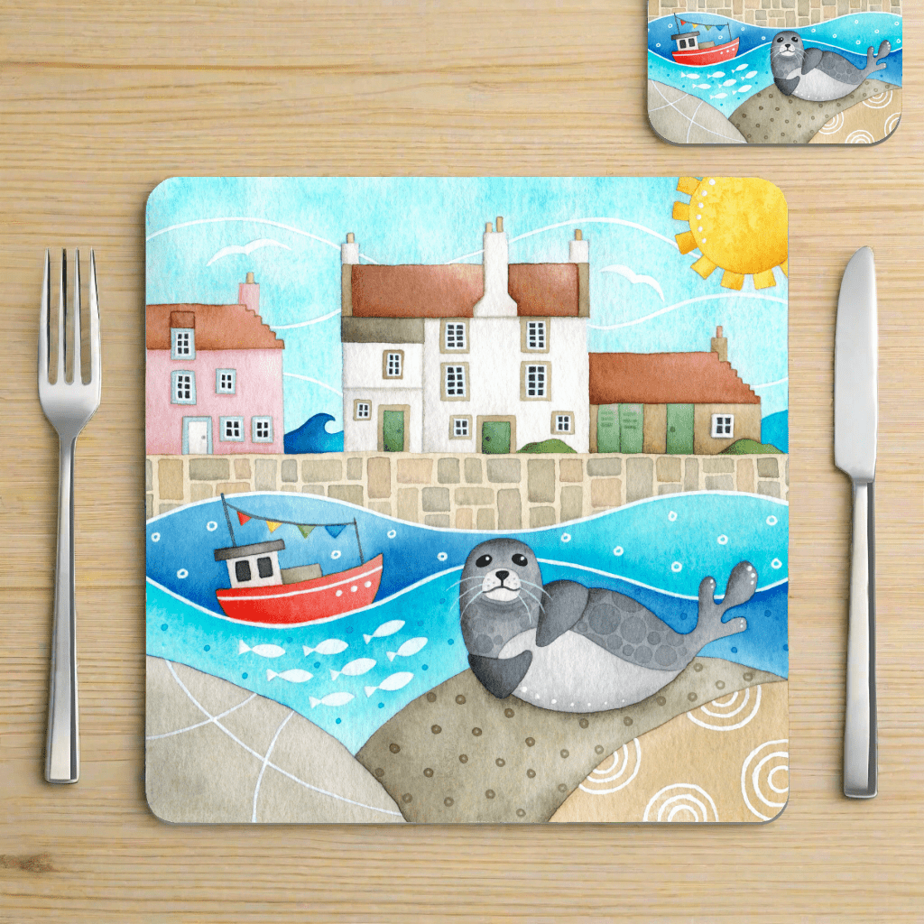 Seaside Placemat Set x4 - East Neuk of Fife - Save £5
