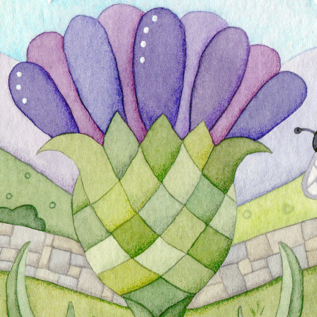 Framed Print - Highland Thistle - Scottish Watercolour Painting