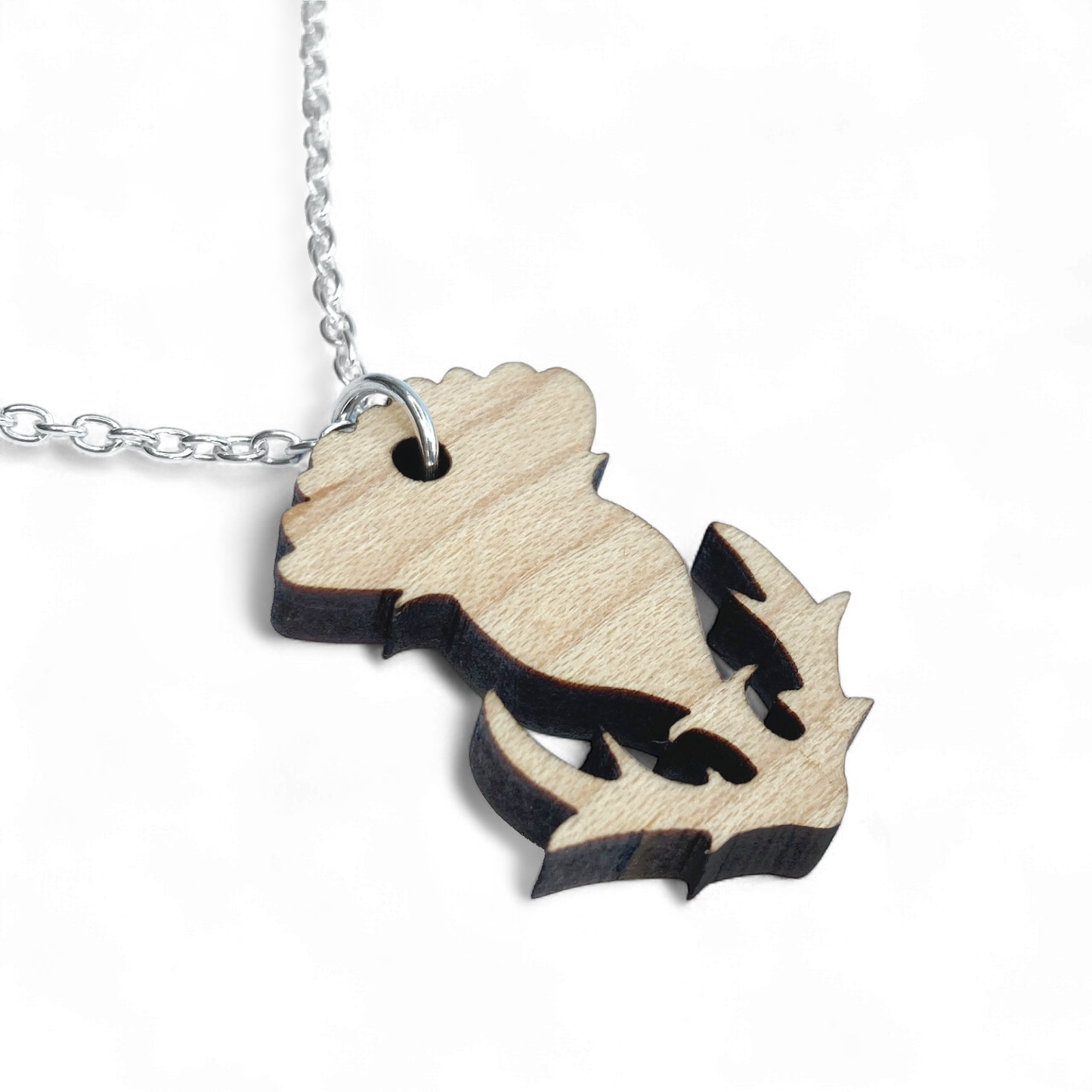 Thistle - Wooden Necklace - Maple Wood Seaside Pendant