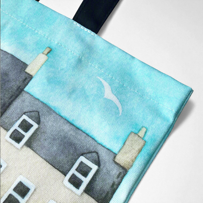 Seagull Shopping Bag - Fish and Chips - Seaside Tote Bag