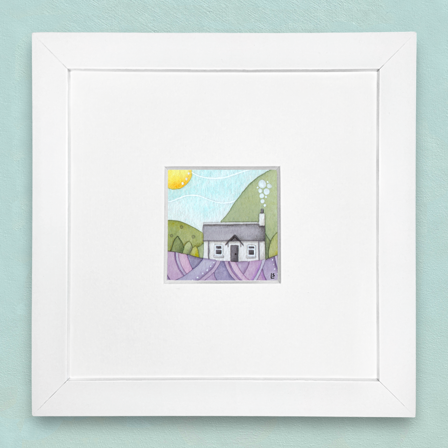 Original Watercolour Painting - Tiny Bothy - Framed, Mounted and Signed