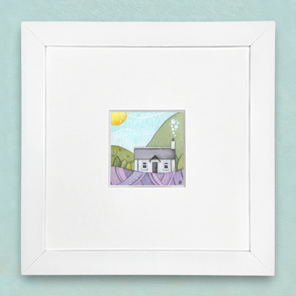 Original Watercolour Painting - Tiny Bothy - Framed, Mounted and Signed