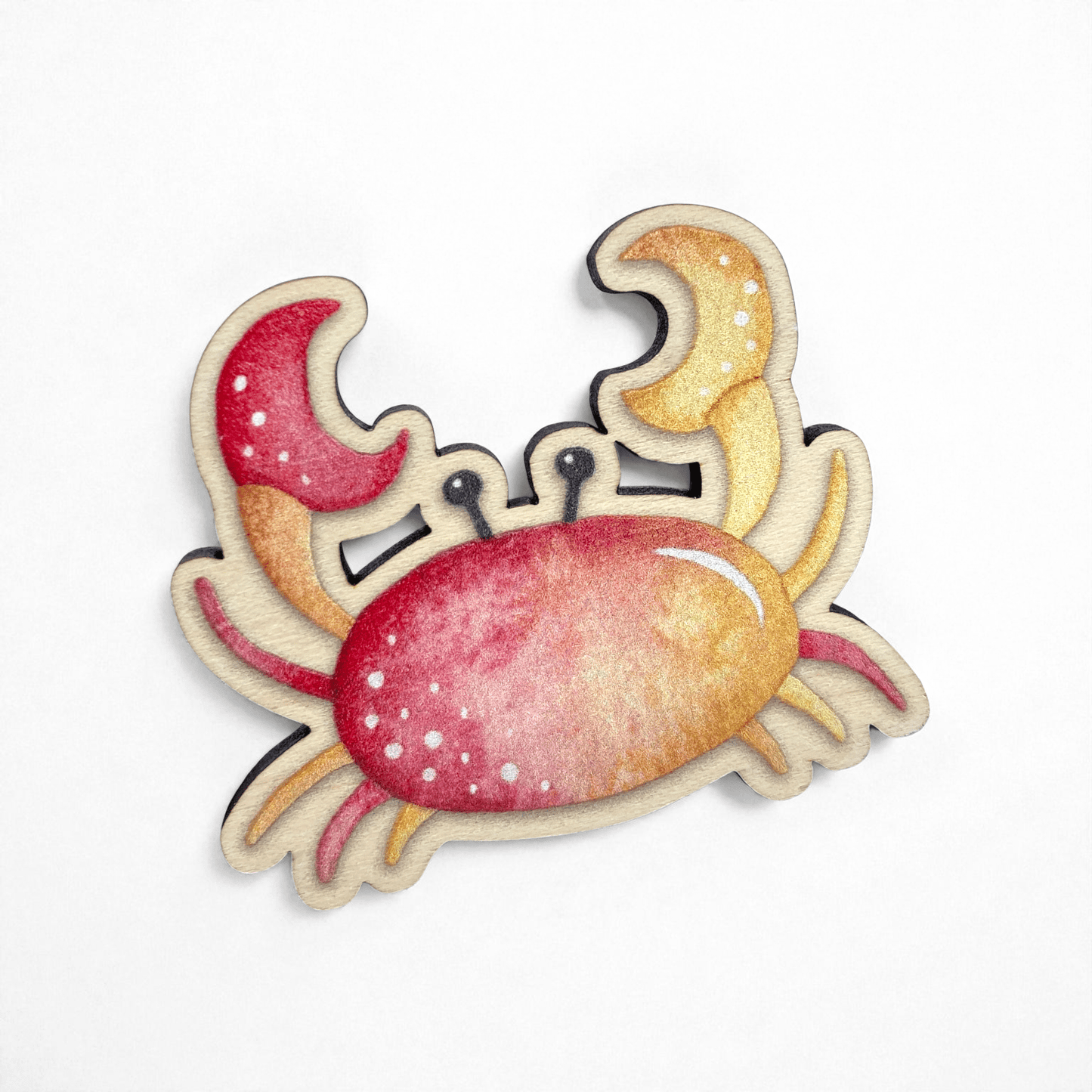 Crab Fridge Magnet - Wooden Laser Cut - East Neuk Beach Crafts