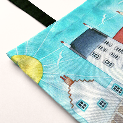 Fishing Harbour Shopping Bag - Crail Crab - Seaside Tote Bag