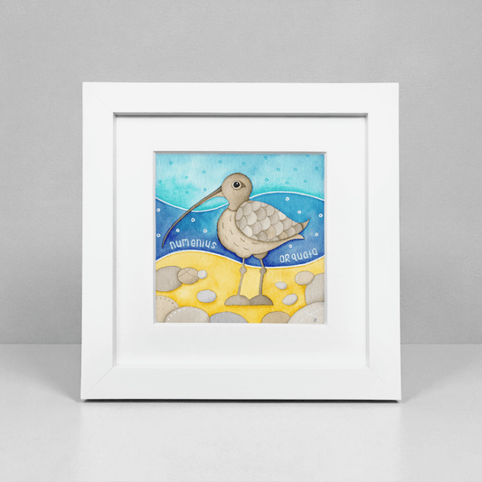 Curlew Framed Print - Seaside Watercolour Painting - East Neuk Beach Crafts