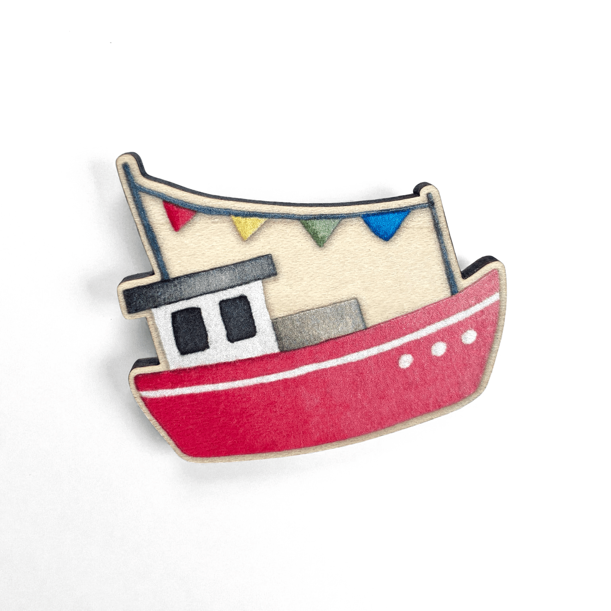 Fishing Boat Fridge Magnet - Wooden Laser Cut - East Neuk Beach Crafts