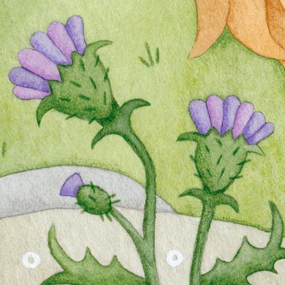 Highland Cow Framed Print - Scottish Highlands Watercolour - East Neuk Beach Crafts