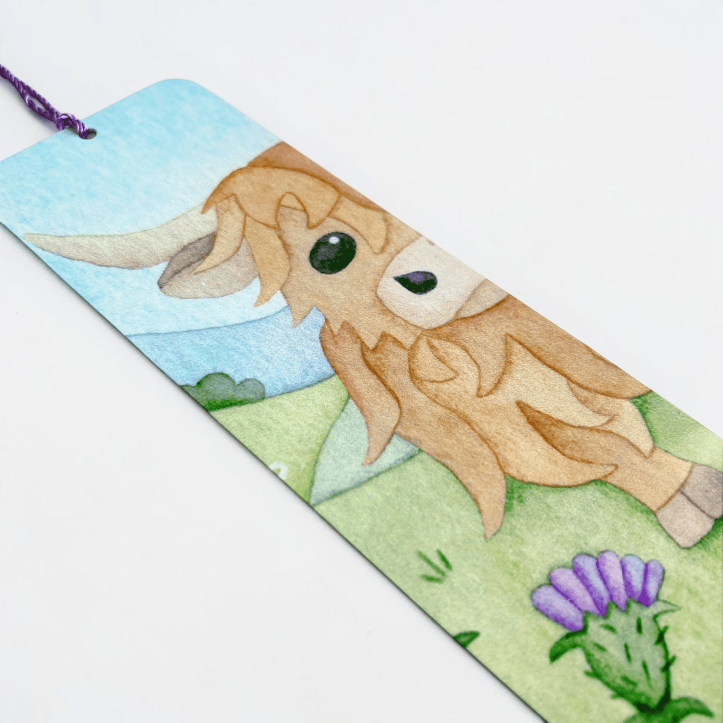 Highland Cow Metal Bookmark with Tassel - Scottish Highlands - East Neuk Beach Crafts