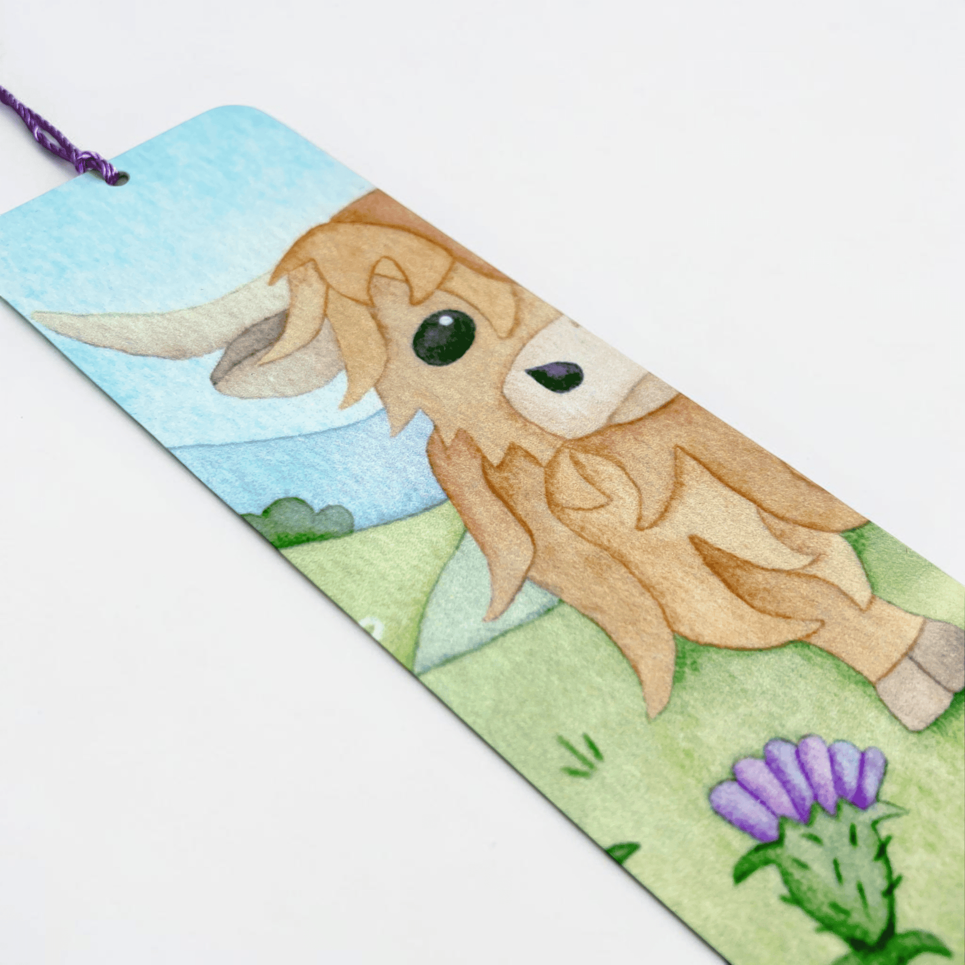 Highland Cow Metal Bookmark with Tassel - Scottish Highlands - East Neuk Beach Crafts