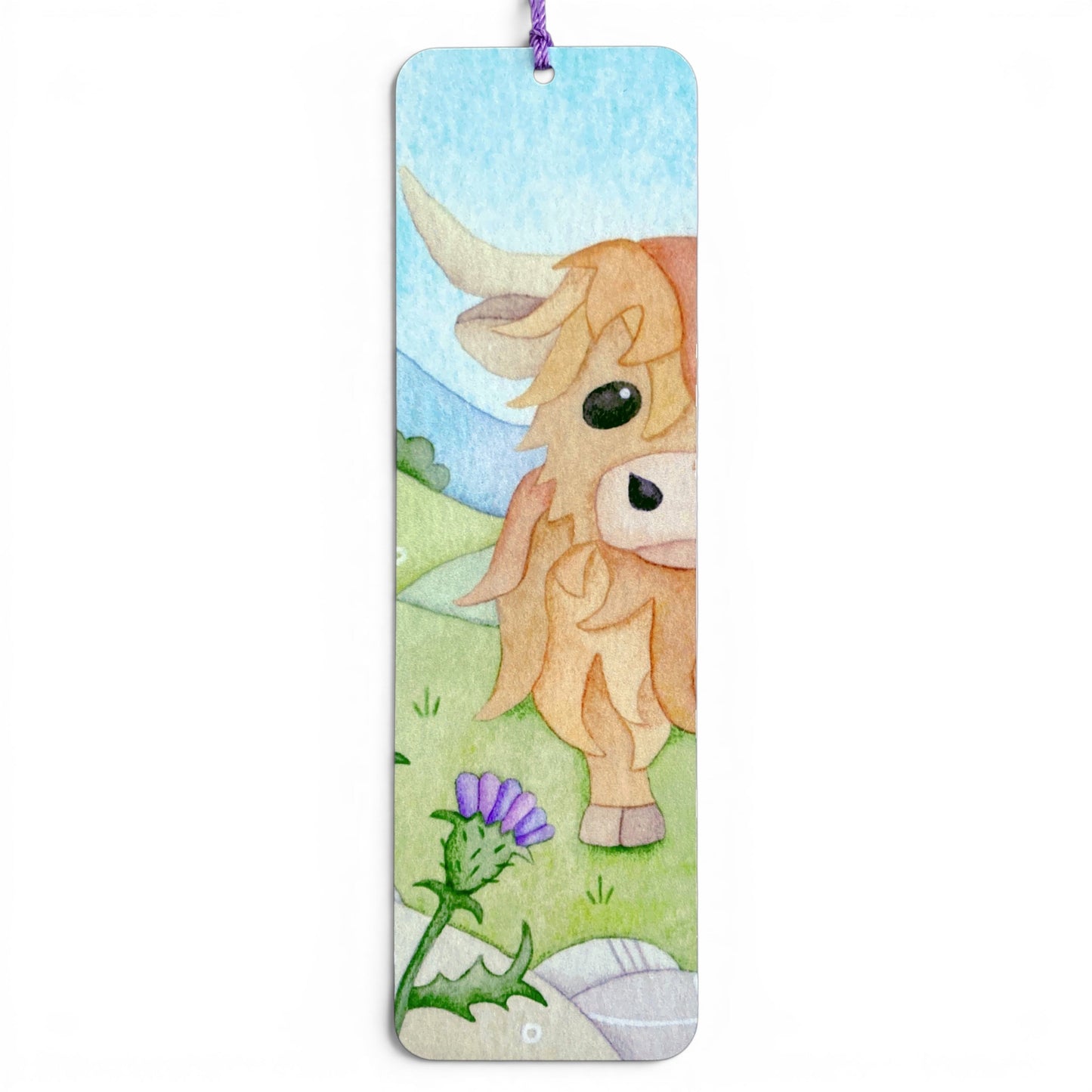 Highland Cow Metal Bookmark with Tassel - Scottish Highlands - East Neuk Beach Crafts