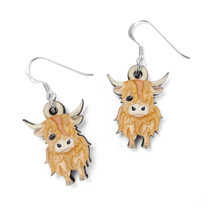 Highland Cow Necklace - Wooden Scottish Pendant - East Neuk Beach Crafts