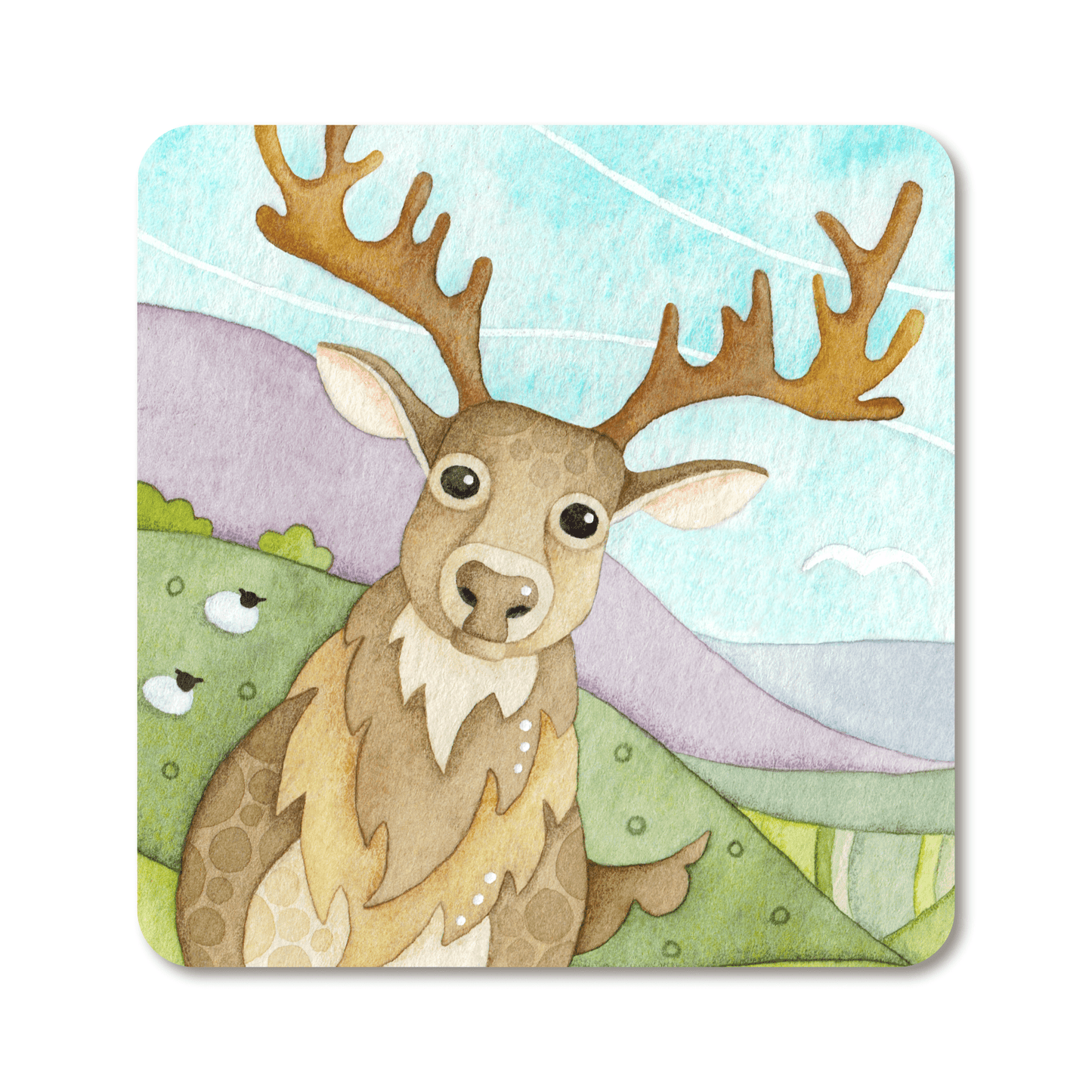 Highland Stag Fridge Magnet - Metal - East Neuk Beach Crafts