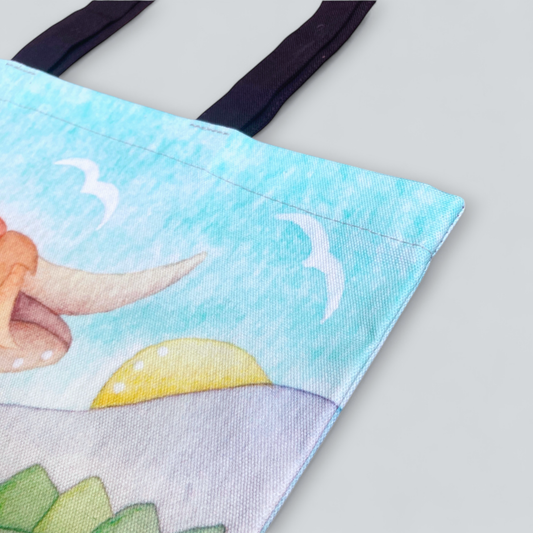 Tote Bag - Highland Cow and Thistle - Shopping Bag