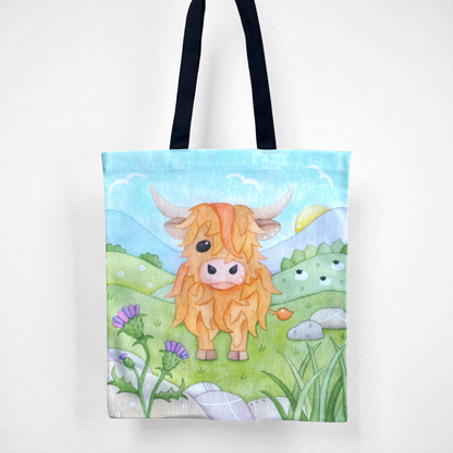 Highland Cow Shopping Bag - Scottish Tote Bag