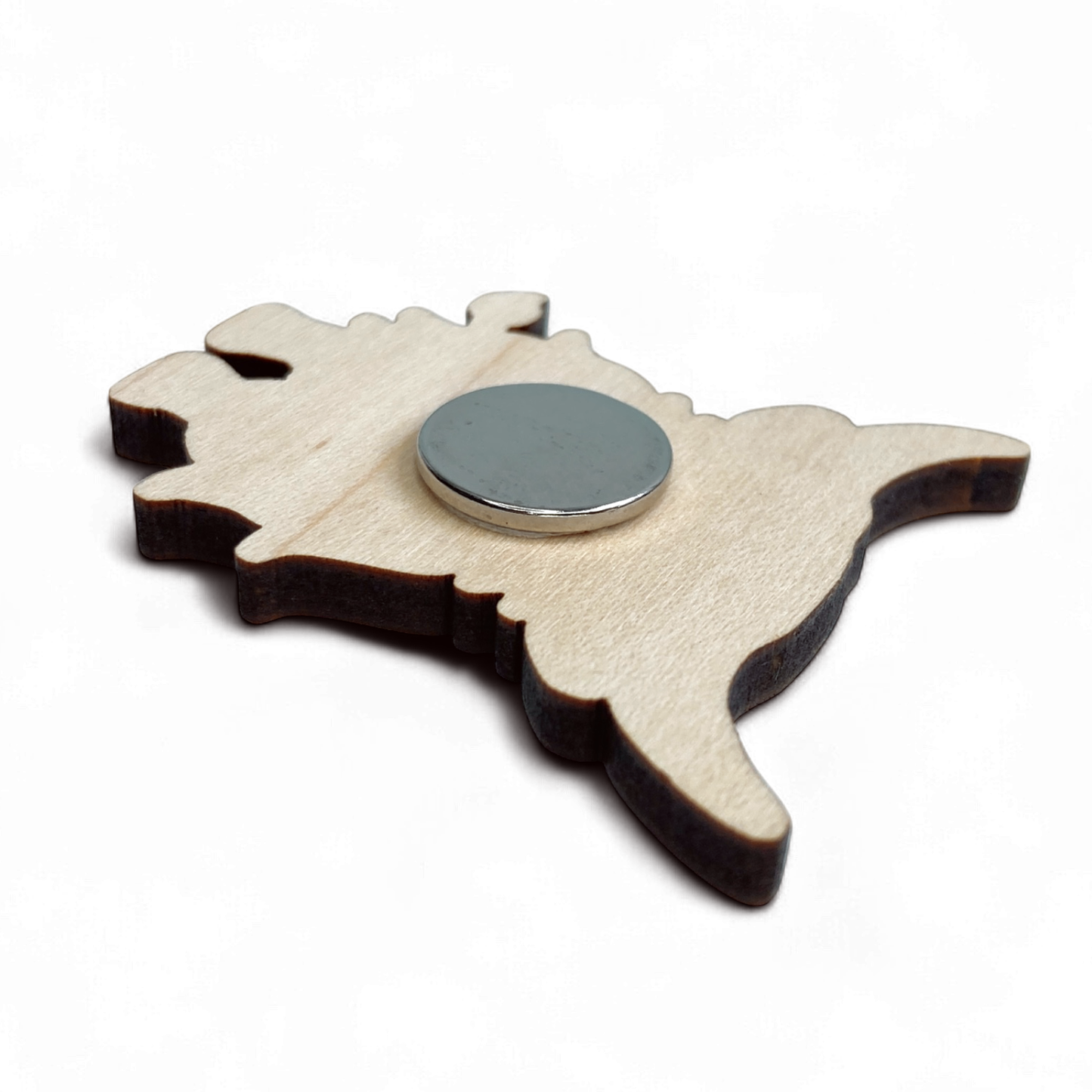 Wooden Highland Cow Fridge Magnet - Maple Wood