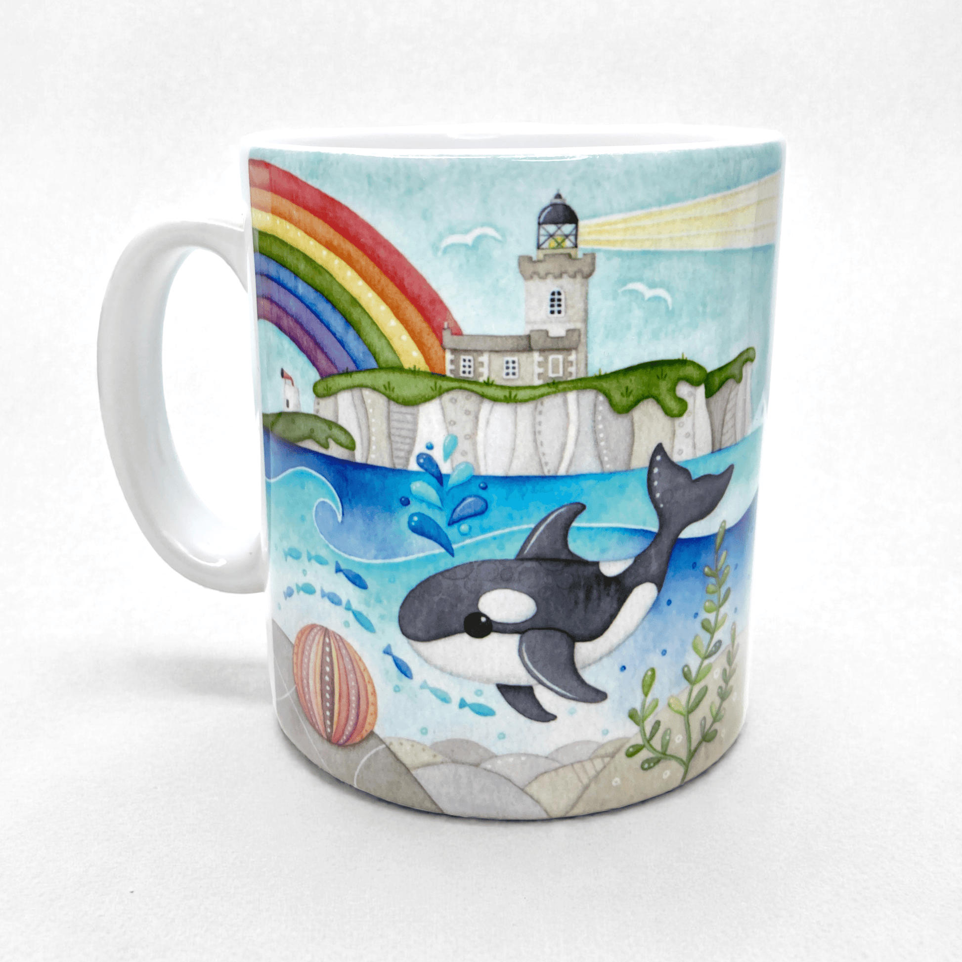 Orca Mug - Killer Whale, Isle of May - Seaside Watercolours - East Neuk Beach Crafts