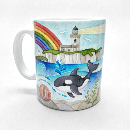 Orca Mug - Killer Whale, Isle of May - Seaside Watercolours - East Neuk Beach Crafts