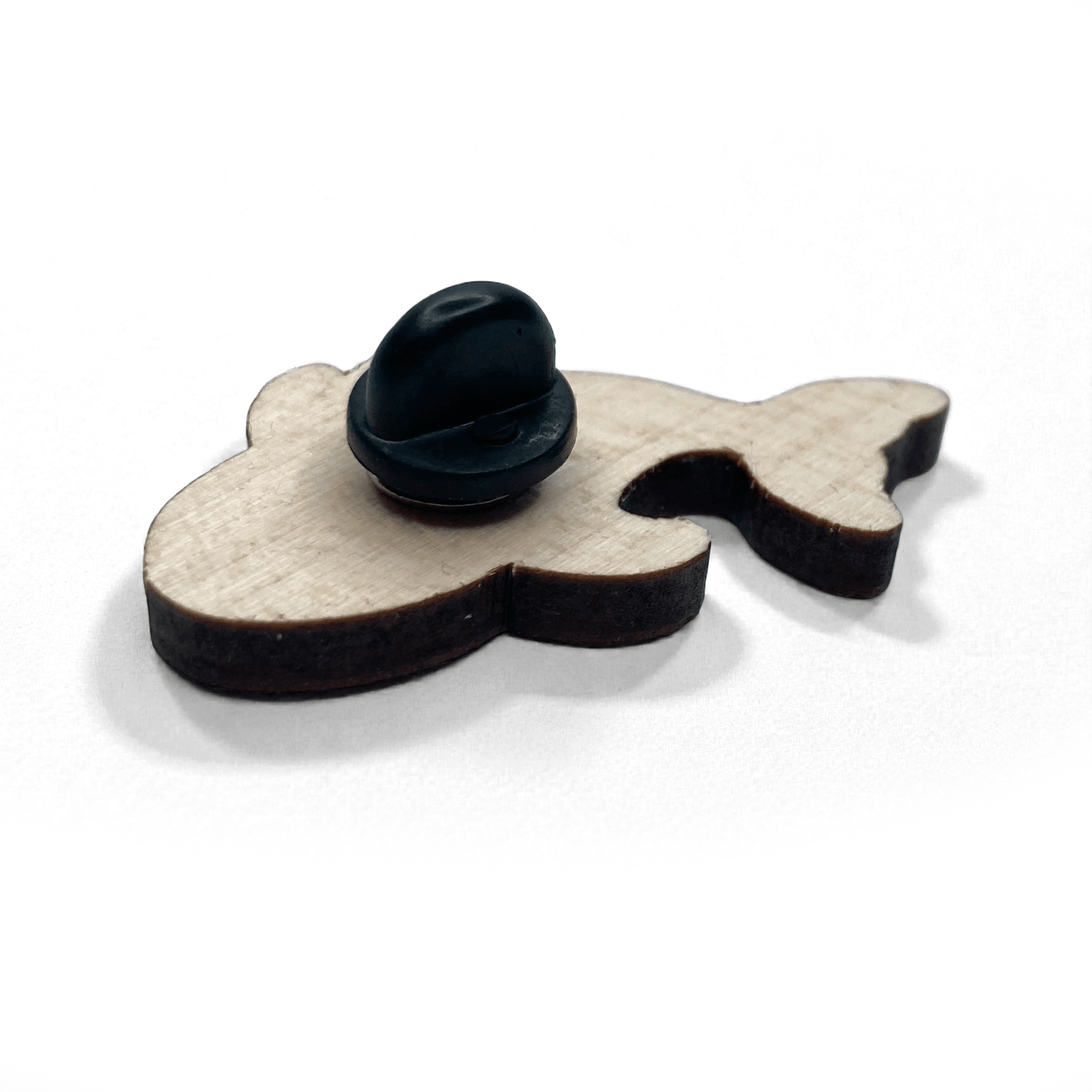Orca Pin Badge - Killer Whale - Seaside Wooden Brooch - East Neuk Beach Crafts