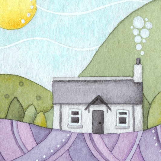 Original Watercolour Painting - Scottish Highlands - Tiny Bothy - East Neuk Beach Crafts