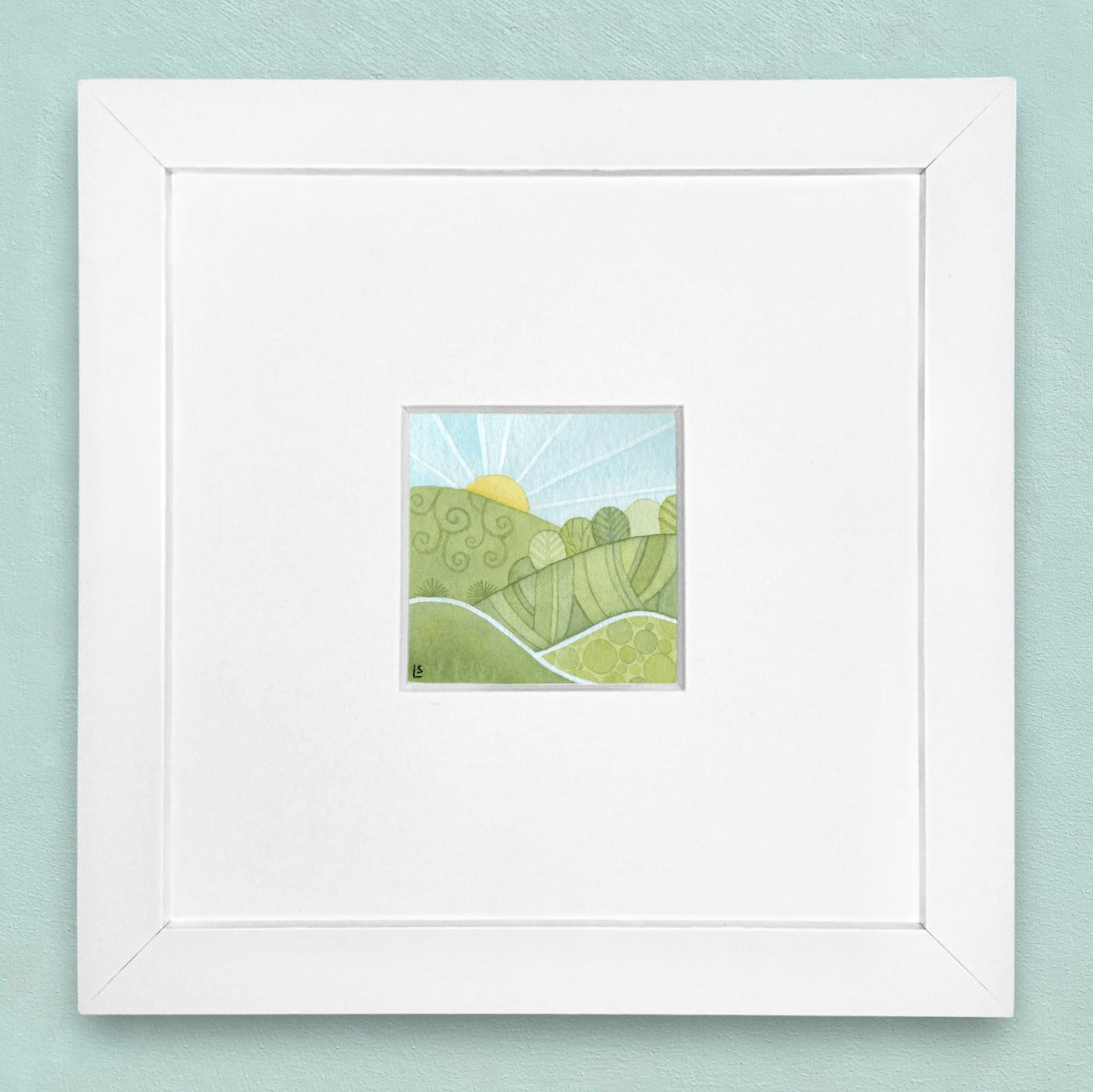 Original Watercolour Painting - Scottish Highlands - Tiny Sunrise