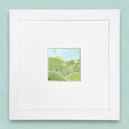 Original Watercolour Painting - Scottish Highlands - Tiny Sunrise