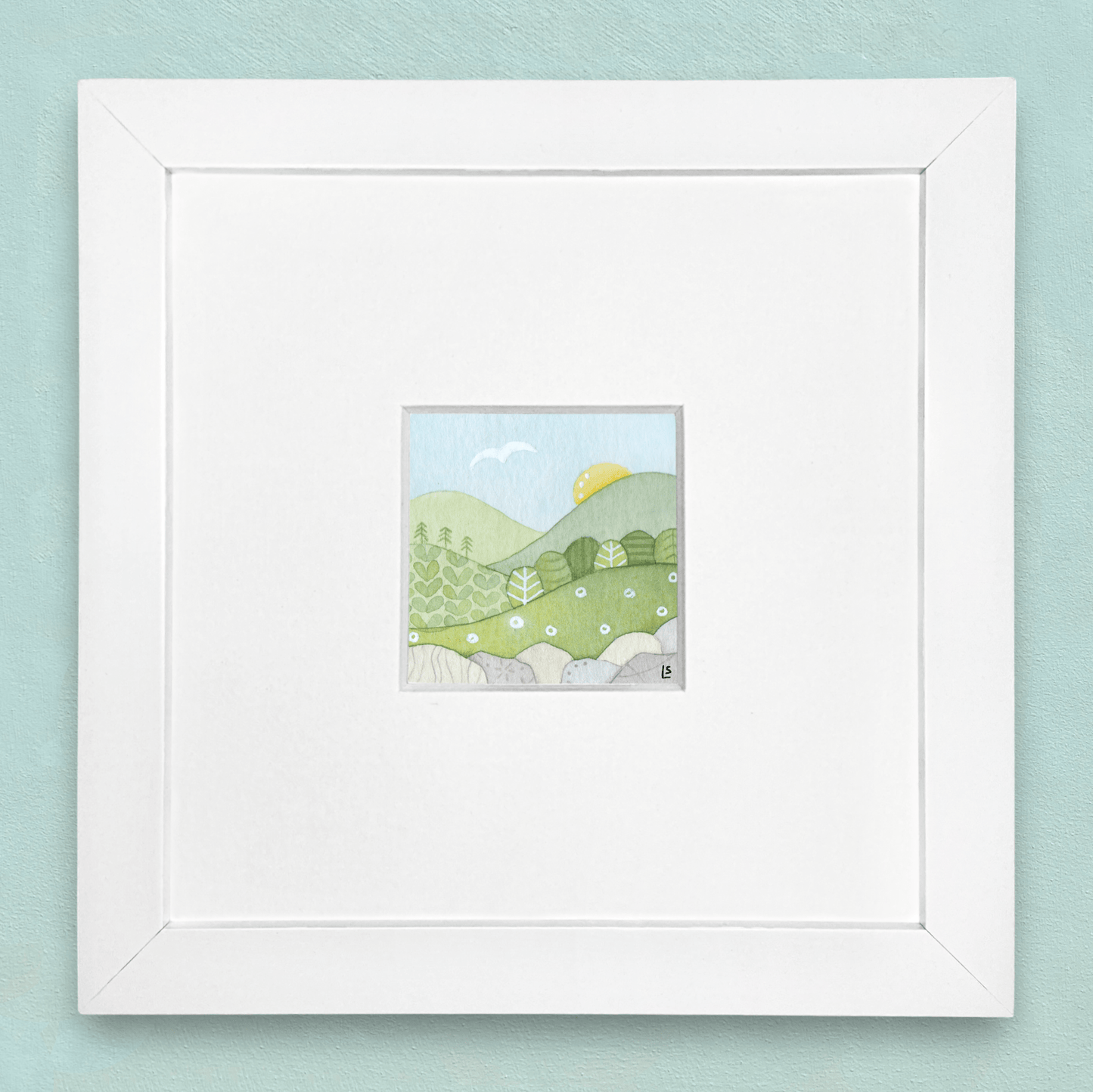 Original Watercolour Painting - Scottish Highlands - Tiny Trees