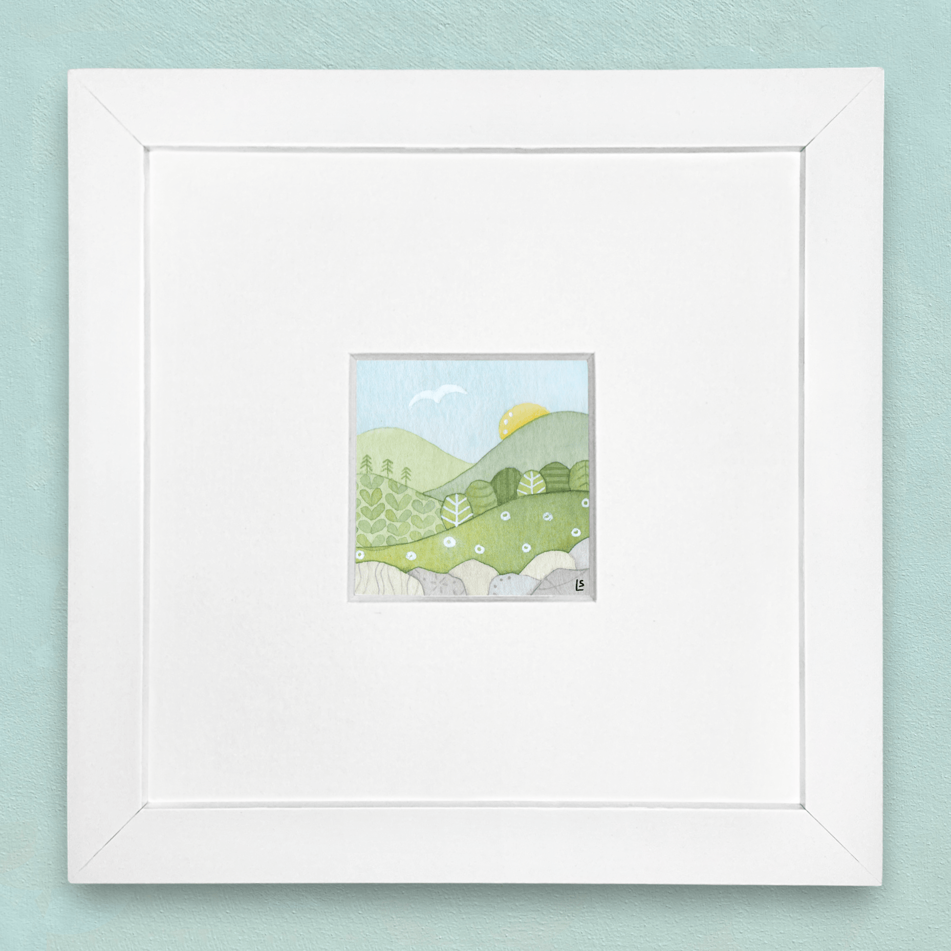 Original Watercolour Painting - Scottish Highlands - Tiny Trees