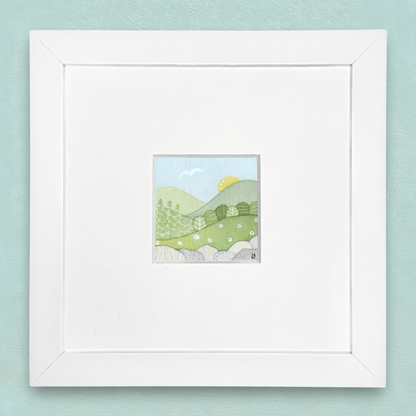Original Watercolour Painting - Scottish Highlands - Tiny Trees