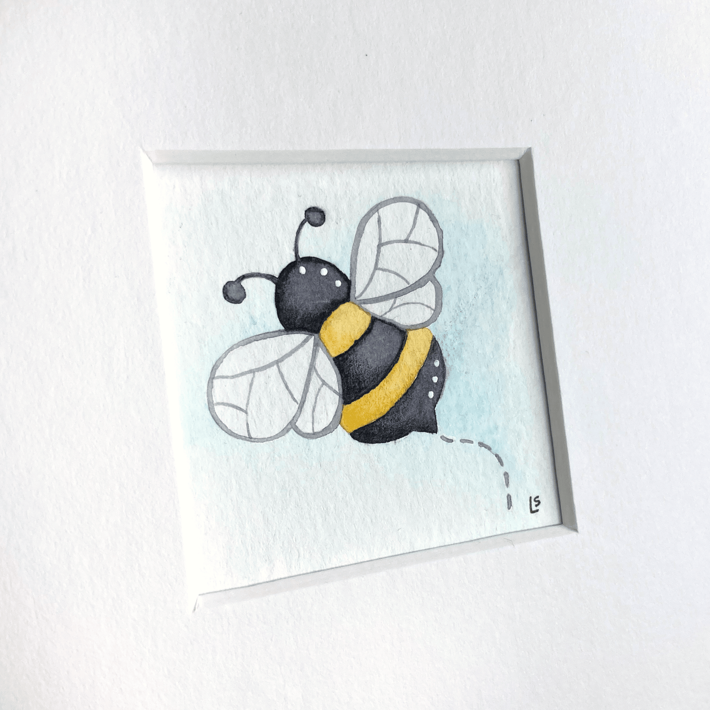 Original Watercolour Painting - Tiny Bee 1 - East Neuk Beach Crafts