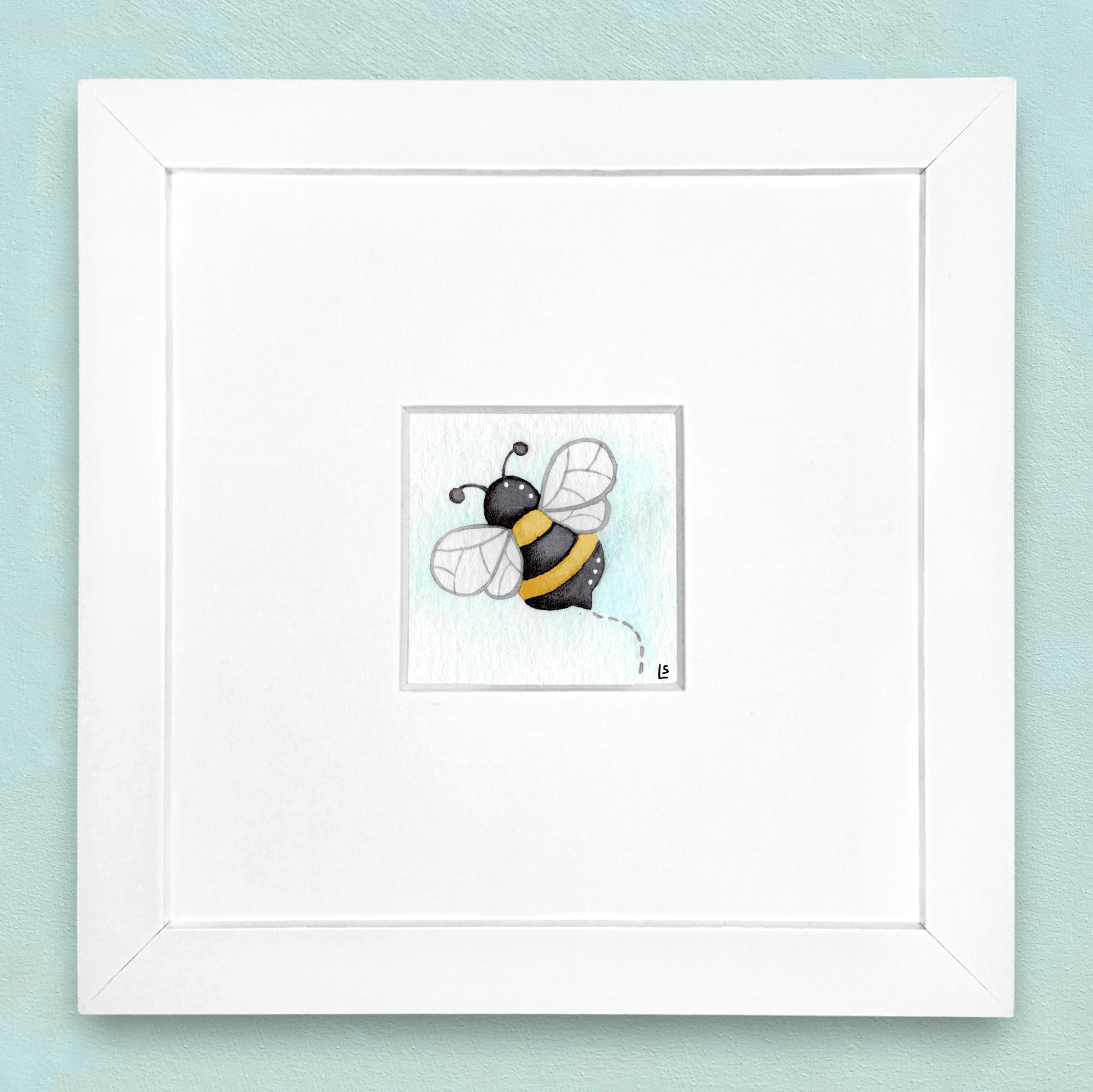 Original Watercolour Painting - Tiny Bee 1 - East Neuk Beach Crafts