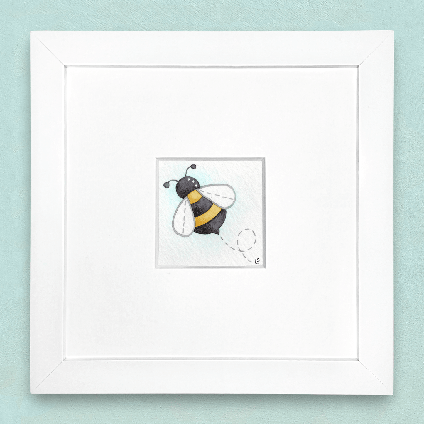 Original Watercolour Painting - Tiny Bee 2 - East Neuk Beach Crafts