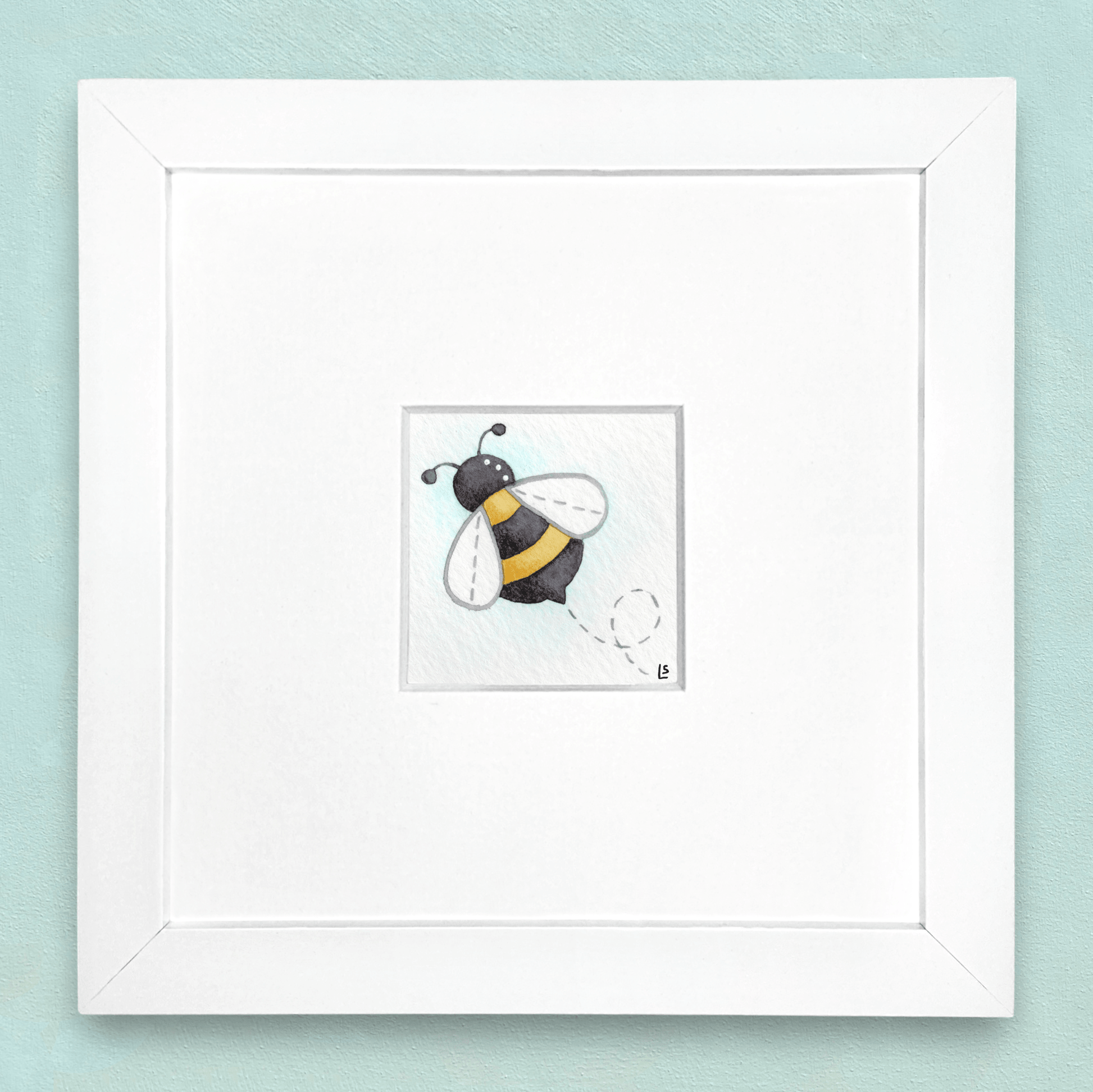 Original Watercolour Painting - Tiny Bee 2 - East Neuk Beach Crafts
