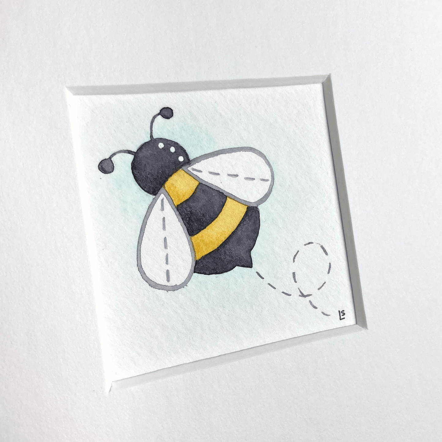 Original Watercolour Painting - Tiny Bee 2 - East Neuk Beach Crafts