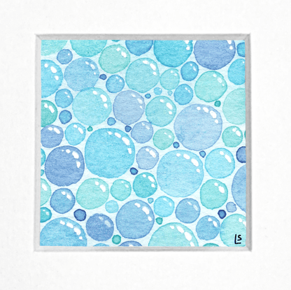 Original Watercolour Painting - Tiny Bubbles - East Neuk Beach Crafts