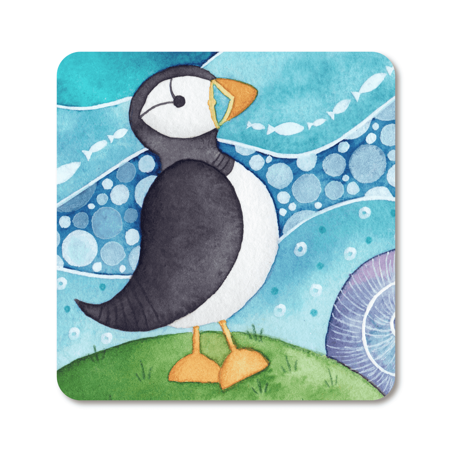 Puffin Fridge Magnet - Metal - Seaside Gifts