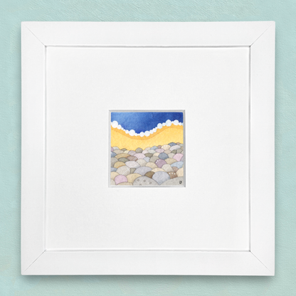 Original Watercolour Painting - Rocky Beach 1 - Framed, Mounted and Signed