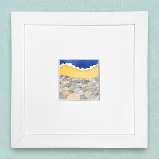 Original Watercolour Painting - Rocky Beach 2 - Framed, Mounted and Signed